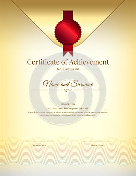 Luxury certificate template with elegant border frame, Diploma d