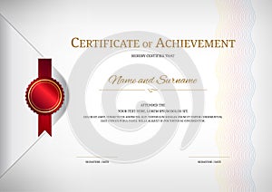 Luxury certificate template with elegant border frame, Diploma d