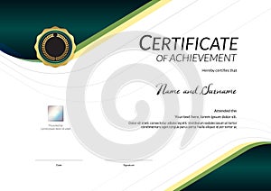 Luxury certificate template with elegant border frame, Diploma d