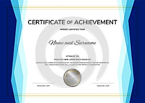 Luxury certificate template with elegant border frame, Diploma d