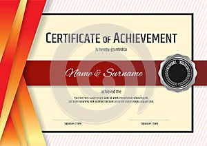 Luxury certificate template with elegant border frame, Diploma d