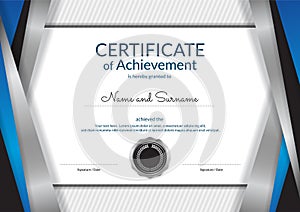 Luxury certificate template with elegant border frame, Diploma d