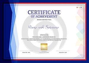 Luxury certificate template with elegant border frame, Diploma d