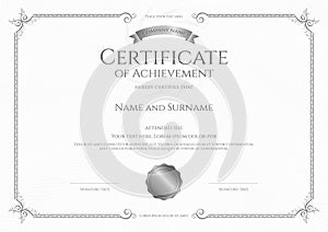 Luxury certificate template with elegant border frame, Diploma design