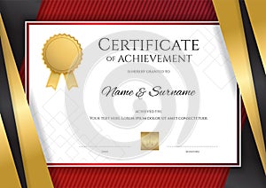 Luxury certificate template with elegant golden border frame, Di