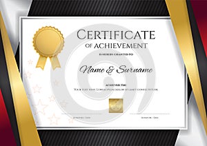 Luxury certificate template with elegant golden border frame, Di