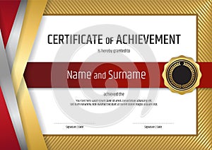 Luxury certificate template with elegant golden border frame, Di