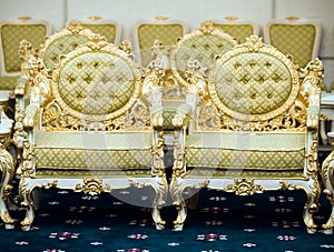 Luxury chairs in reception room