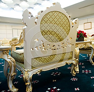 Luxury chairs in reception room