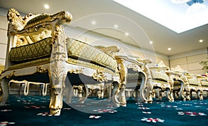 Luxury chairs in reception room