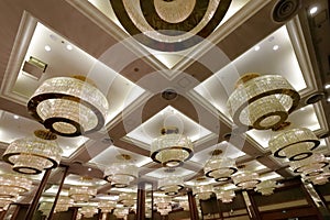 Luxury chandelier in conference room of xianglu grand hotel