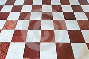 Luxury chess pattern marble floor