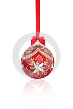 Luxury Red and Gold Christmas Bauble Decoration