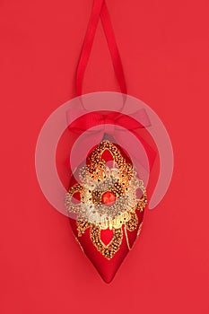 Luxury Christmas Tree Red and Gold Bauble Decoration