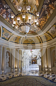 Luxury classic colonnade corridor photo