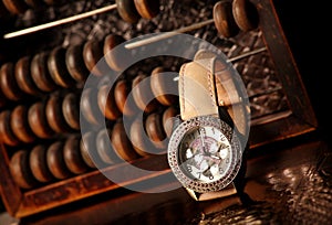 Luxury clock with abacus