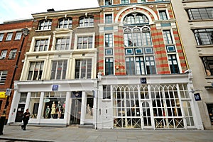 Luxury clothing shops like Gap are closed in Covent Garden in London due to the Corona virus covid in 2020