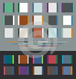 Luxury color palettes for designers and architects vector illustration set. Technology business palette guide.