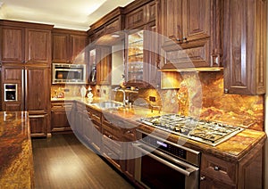 Luxury, contemporary kitchen .