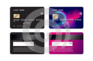 Luxury credit card template design. With inspiration from the abstract. Vector illustration. Credit debit card mockupn