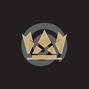 Luxury crown icon logo design vector template