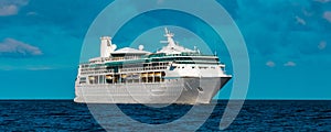 Luxury cruise liner in travel