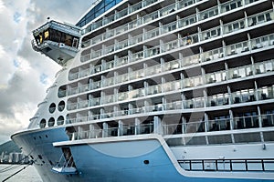 Luxury cruise ship. Cruise port, Docking cruise ships