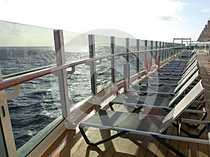 Luxury Cruise Ship Deck at day