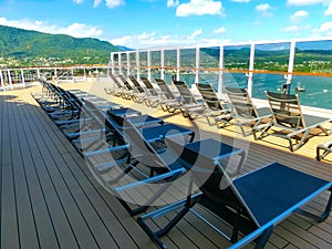 Luxury Cruise Ship Deck at day