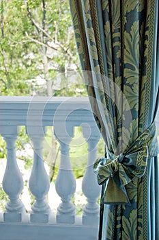 Luxury curtains over window