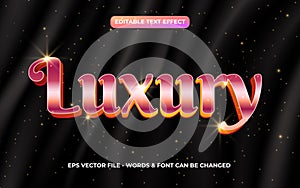 Luxury 3d rose gold editable text effect