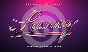 luxury 3d vector text effect with modern style design