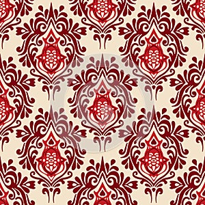 Luxury Damask seamless pattern vector