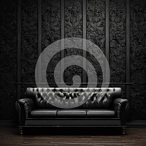 Luxury dark background wall with a chair , dark background wallpaper design