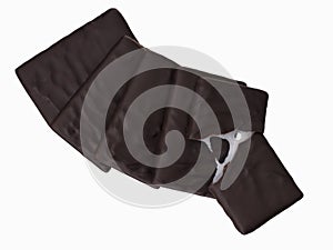 Luxury dark chocolate mint thins aka after dinner mints. Confectionery isolated on white.