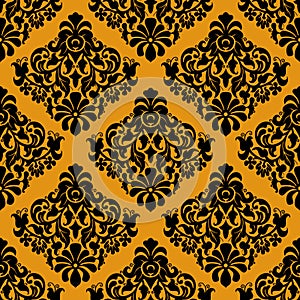 Luxury decorative seamless pattern on golden background
