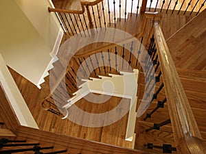 Luxury Descending Wooden Staircase