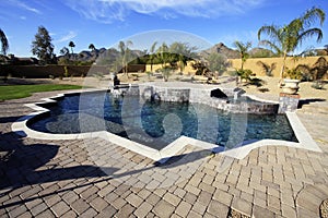 Luxury desert pool and spa