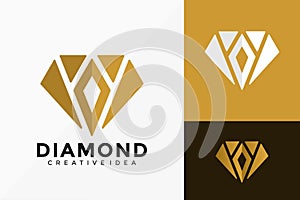 Luxury Diamond Creative Logo Vector Design. Abstract emblem, designs concept, logos, logotype element for template