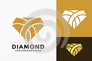 Luxury Diamond Gems Logo Vector Design. Abstract emblem, designs concept, logos, logotype element for template