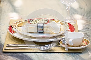 Luxury dining table setting