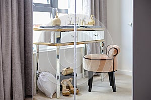 Luxury Dressing Table with Women`s Accessories.