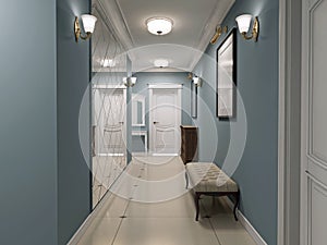 Luxury entrance hall art deco design