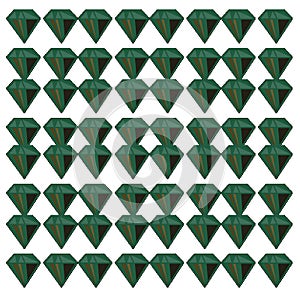 Luxury exotic VINT. Emeralds on white