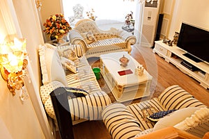 Luxury expensive living room interior