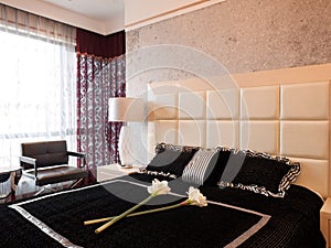 Luxury expensive modern bedroom