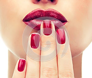 Luxury fashion style, manicure nail , cosmetics and makeup.