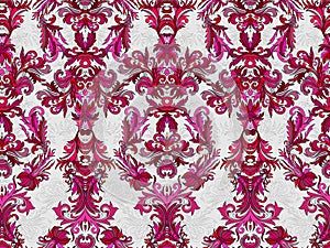 Luxury floral damask wallpaper. Seamless pattern background. Vector illustration