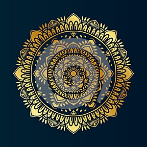 luxury floral rounded mandala template art with gradient color design eps file