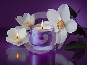 Luxury flower. Radiant purple cream in Tranquil Setting-Modification